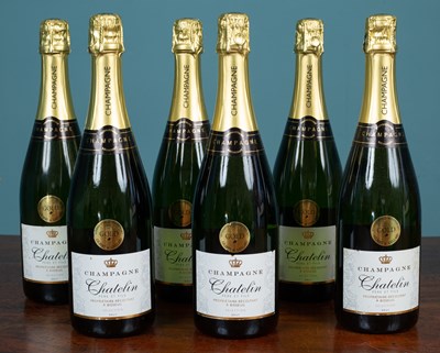 Lot 1024 - Six bottles of Chatelin Père & Fils Champagne Brut Sélection