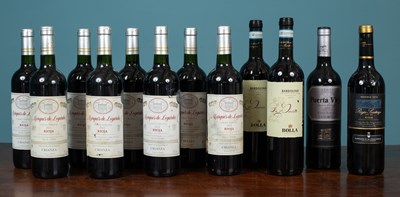 Lot 1017 - Eight bottles of 2014 Marqués de Legarda Crianza; together with four further bottles of red wine