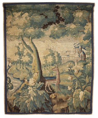 Lot 38 - An 18th century Flemish verdure tapestry with...
