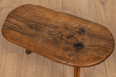 Lot 60 - A 19th century elm rustic low stool