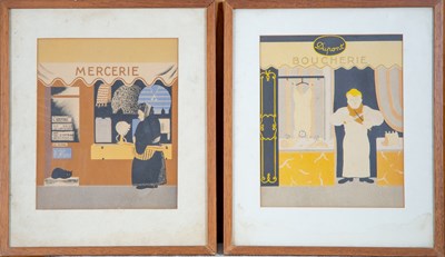 Lot 42 - A set of seven decorative French...
