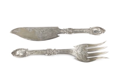 Lot 622 - A pair of late 19th century German silver fish...