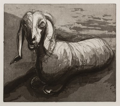 Lot 186 - Manner of Nicola Hicks (b.1960) Prone Goat...