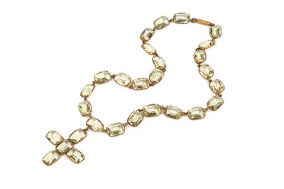 Lot 28 - A Georgian paste pendant necklace, designed as...