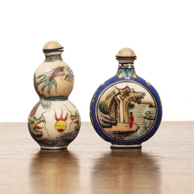 Lot 245 - Two enamel snuff bottles Chinese, 1800-1850...