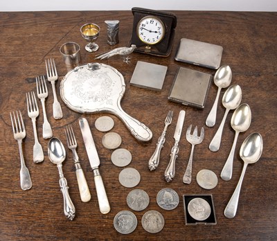 Lot 440 - Group of miscellaneous silver and silver plate...