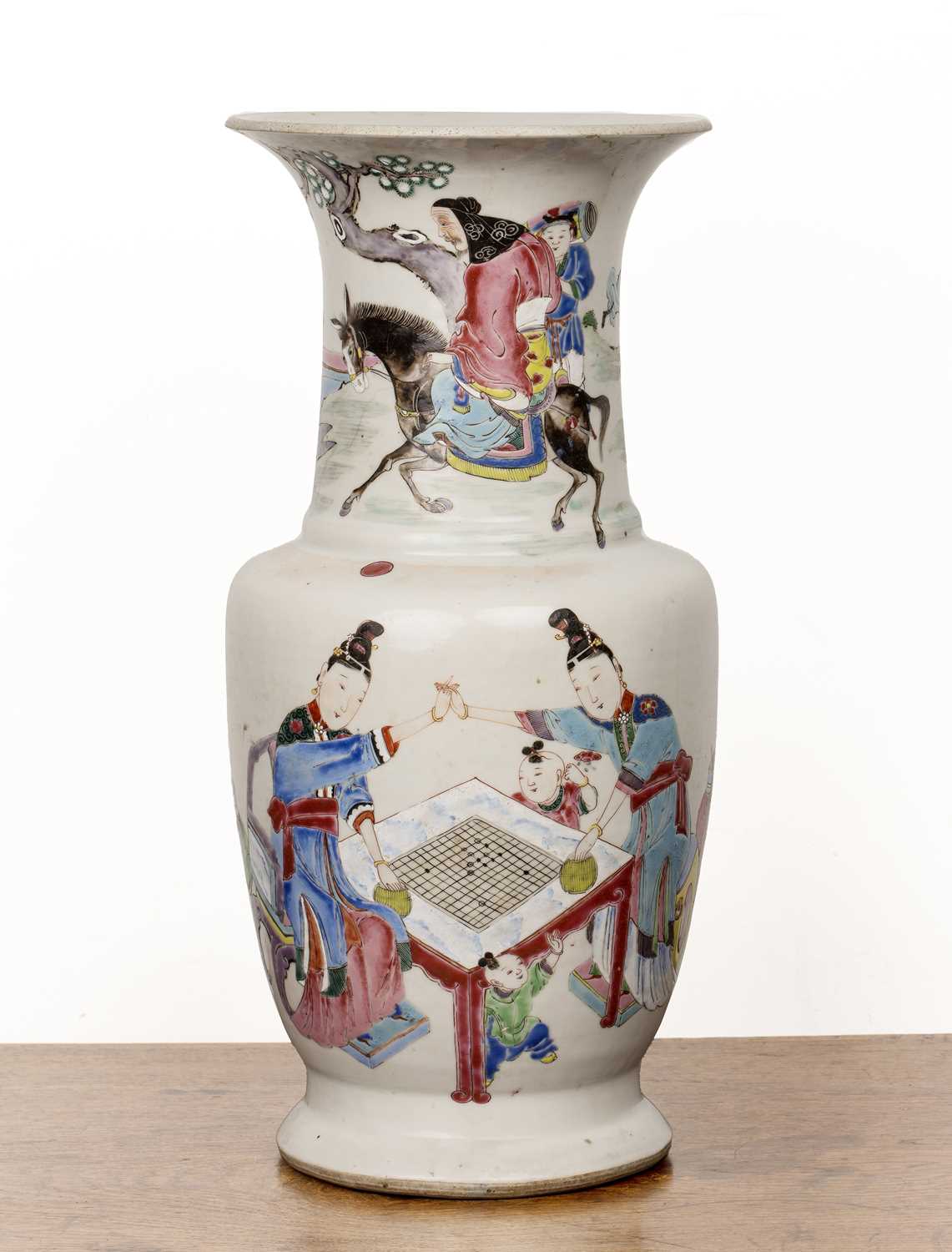 Lot 118 - Polychrome enamel vase Chinese, 19th Century...