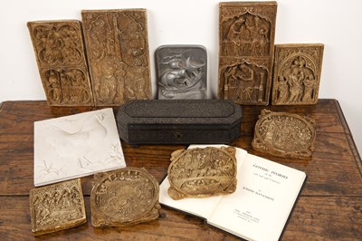 Lot 276 - Group of pieces to include eight plaster...