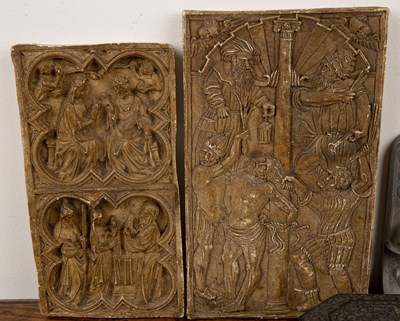 Lot 276 - Group of pieces to include eight plaster...