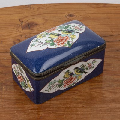 Lot 286 - Powder blue Samson porcelain box French, late...