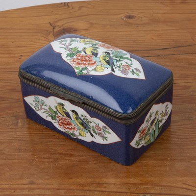 Lot 286 - Powder blue Samson porcelain box French, late...