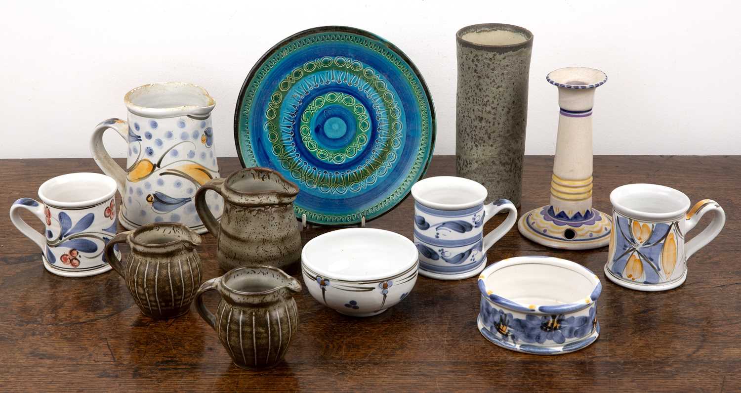 Lot 323 - Collection of studio pottery Including: in