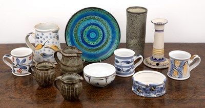 Lot 323 - Collection of studio pottery Including: in the...