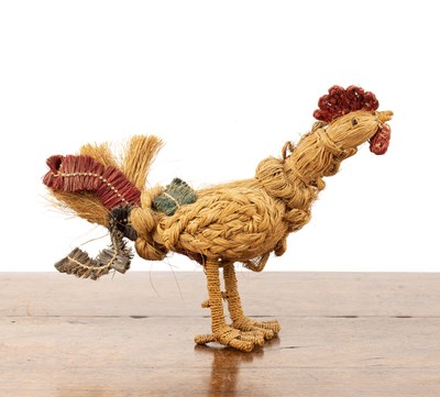 Lot 291 - Straw work model of a rooster Contemporary,...