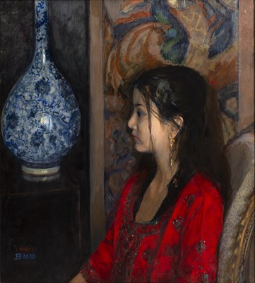 Lot 2 - Jane Bond (1939), seated girl with a Chinese...