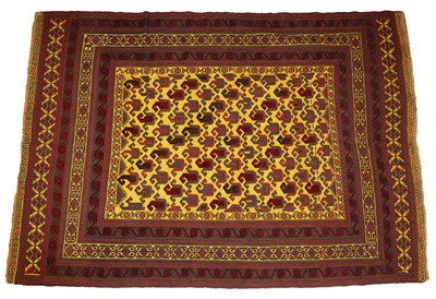 Lot 33 - A 20th century middle eastern red and yellow...