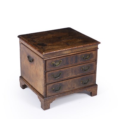 Lot 47 - An antique and later walnut small chest of...