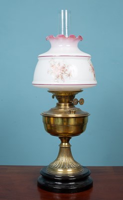 Lot 2 - A Victorian brass oil lamp