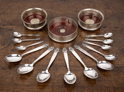 Lot 428 - Collection of silver ware Comprising: a pair...