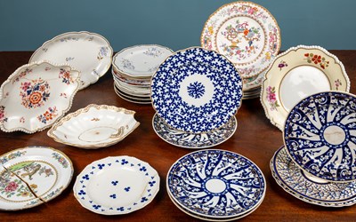 Lot 10 - A collection of thirty eight plates mostly19th century English