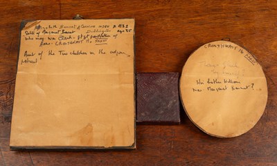 Lot 11 - Four pictures to include; a portrait miniature, a daguerreotype, a silhouette, and a landscape