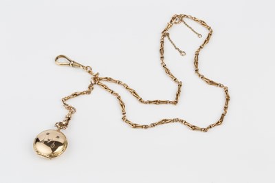 Lot 239 - A diamond set hunter fob watch, the white...