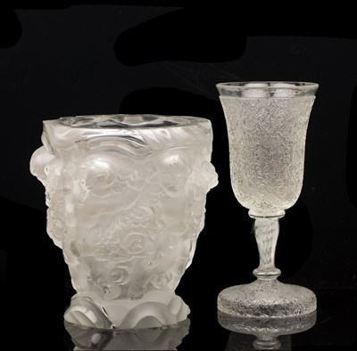 Lot 366 - Bombay lead Crystal (Germany) Vase worked in...