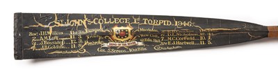 Lot 37 - St. John's College 1st Torpid 1946 oar coxed...