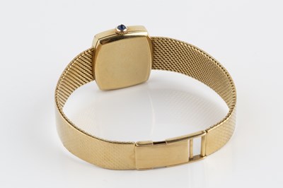 Lot 248 - A lady's bracelet watch by Omega, the shaped...