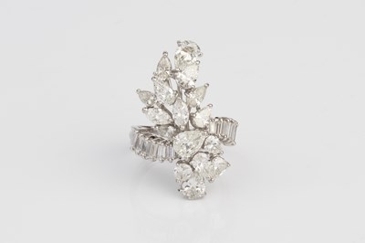 Lot 187 - A diamond cocktail ring, designed as a tiered...