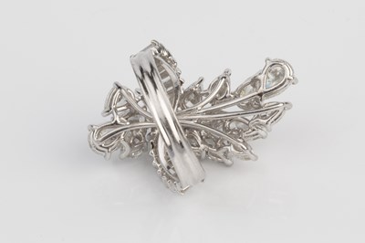 Lot 187 - A diamond cocktail ring, designed as a tiered...