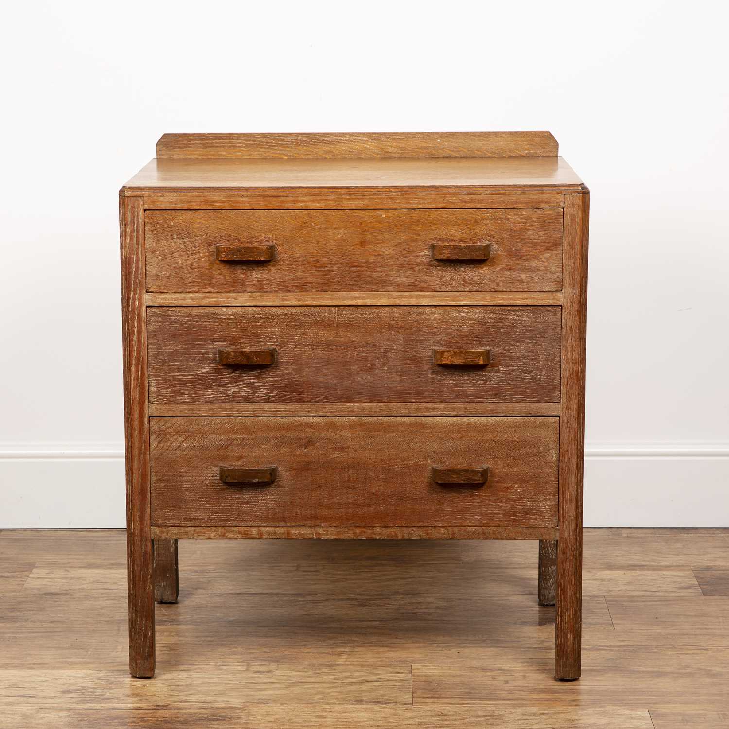 Lot 2 - Attributed to Heals Oak, chest of three...