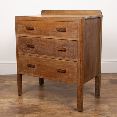 Lot 2 - Attributed to Heals Oak, chest of three...