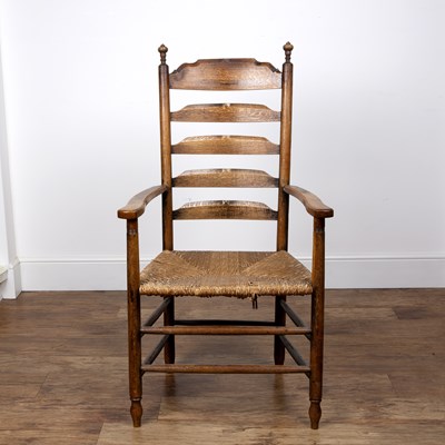 Lot 77 - Arts and Crafts Ash and elm, armchair with...