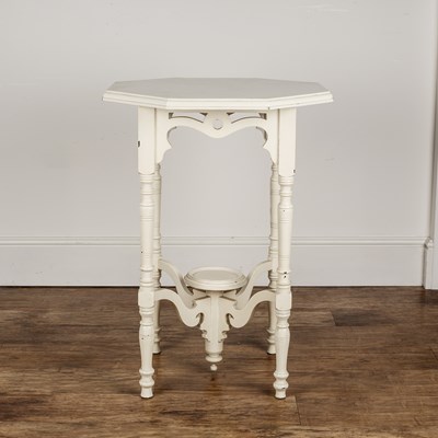 Lot 53 - Painted occasional table Edwardian, the legs...