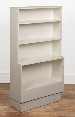 Lot 30 - Painted waterfall bookcase 20th Century,...