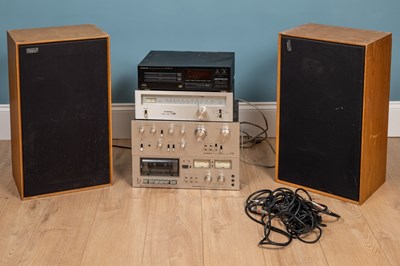 Lot 483 - A Hi-Fi system together with a pair of Celestion Ditton 33 speakers