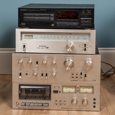 Lot 483 - A Hi-Fi system together with a pair of Celestion Ditton 33 speakers
