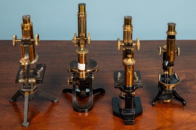 Lot 33 - Two W Watson & Son brass monocular microscopes