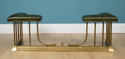Lot 377 - A brass break front club fender