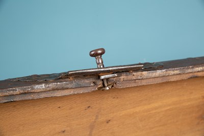 Lot 158 - An 18th century Continental dome-topped strapwork chest