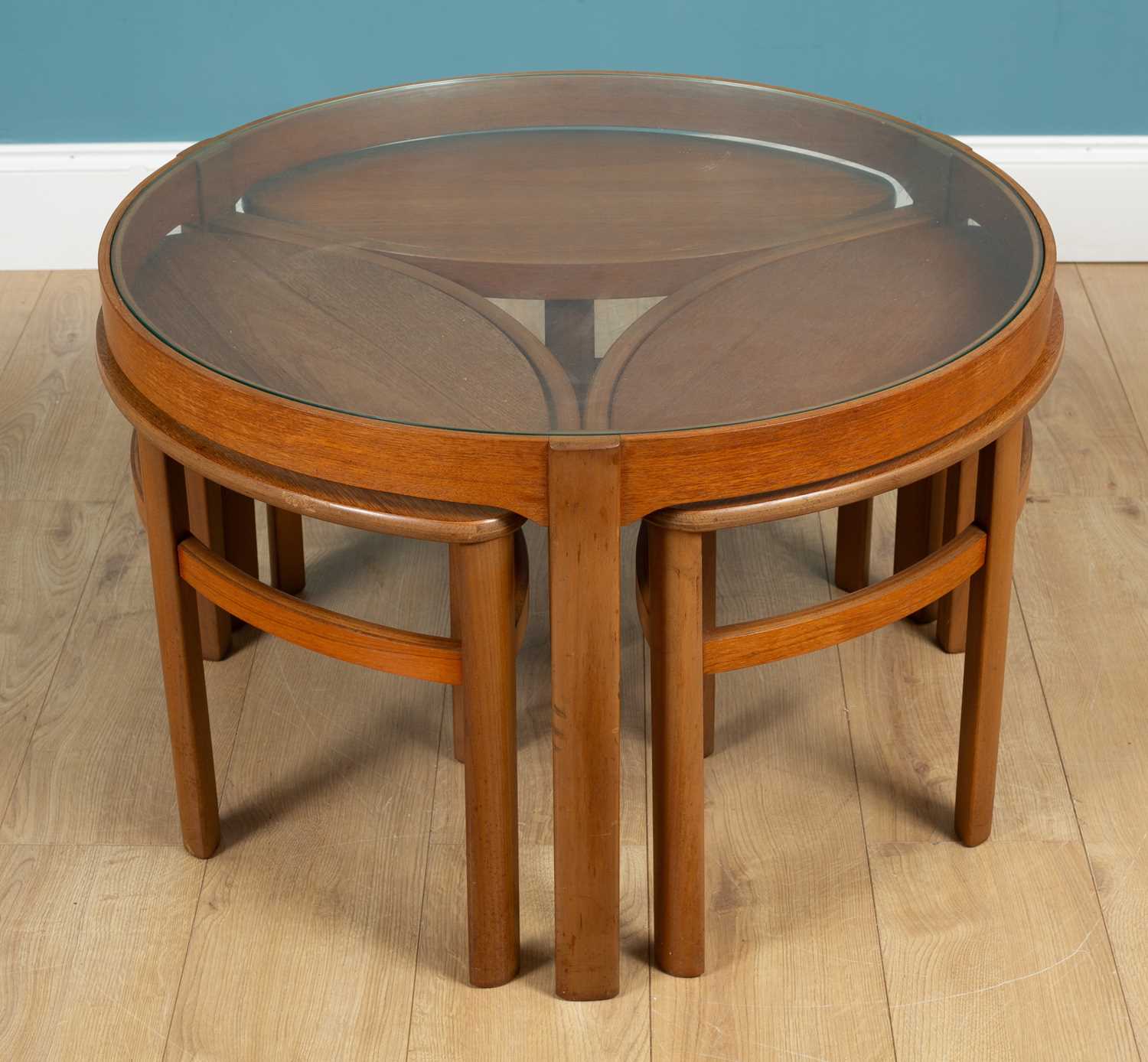 Lot 376 - A Nathan teak trinity table