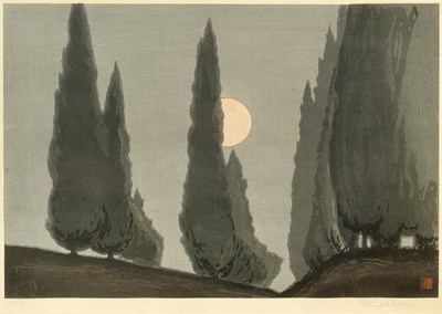 Lot 291 - Yoshijiro Urushibara (1888-1953) Night signed...