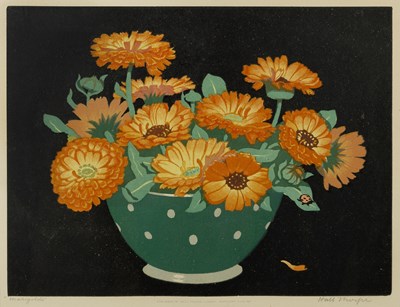 Lot 264 - John Hall Thorpe (1874-1947) Marigolds signed...