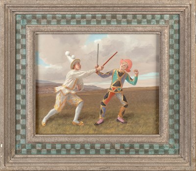 Lot 334 - Claude Harrison (1922-2009) Fools Fight, 1991...