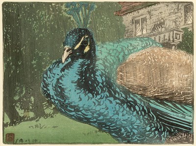 Lot 265 - Allen William Seaby (1867-1953) Peacock signed...