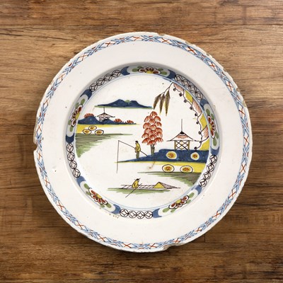 Lot 277 - Polychrome Delftware charger English, circa...