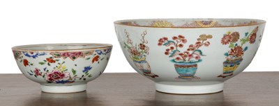 Lot 123 - Two famille rose bowls Chinese, 18th Century...