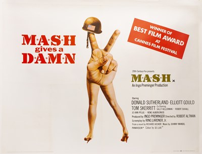 Lot 242 - Mash, 1970 British Quad film poster 84 x 108cm,...