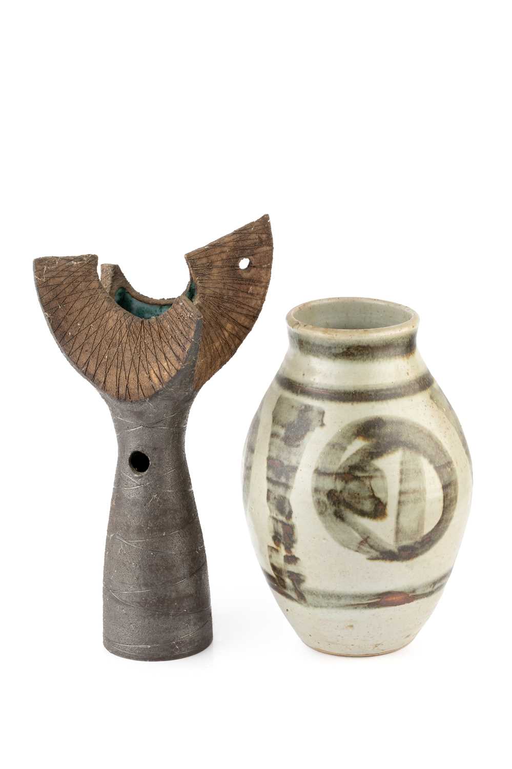 Lot 554 - Colin Kellam (b.1942) Lamp base stoneware with...